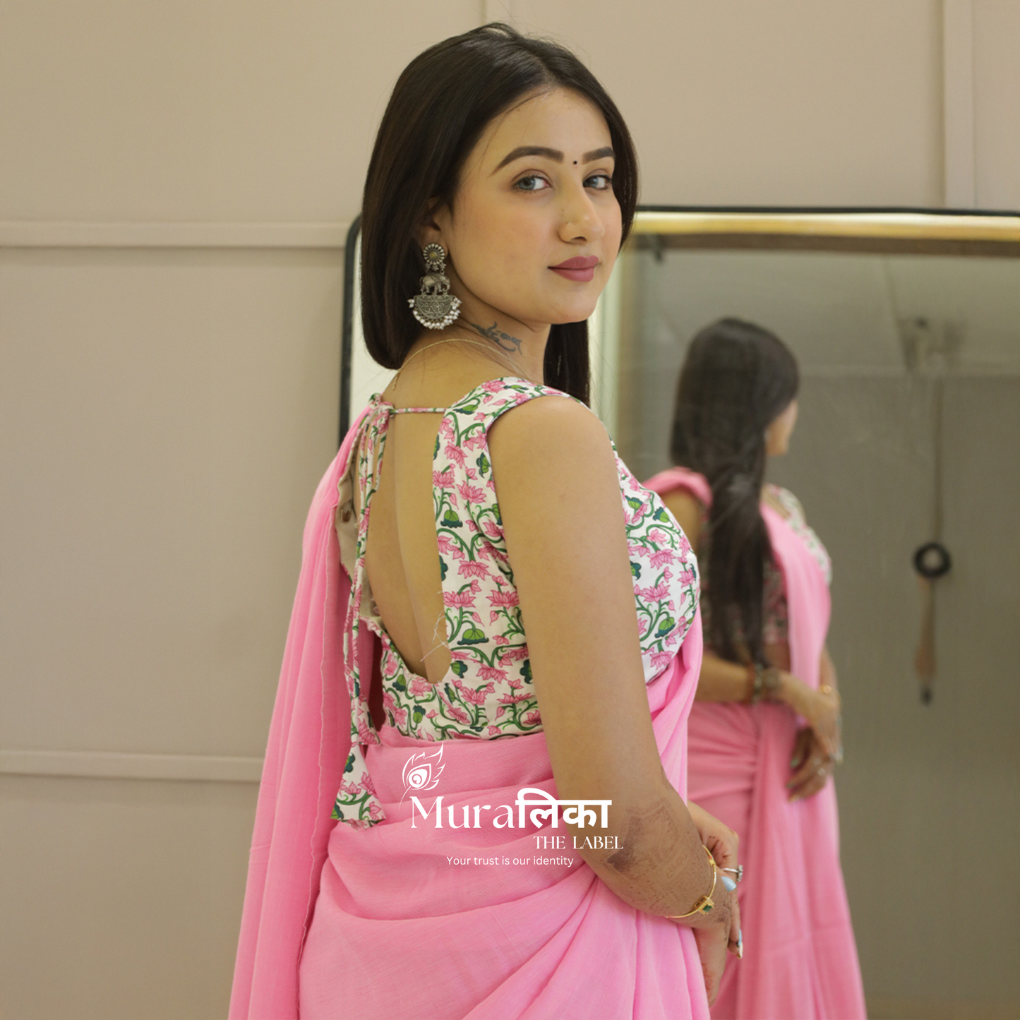Muralika Pink Handloom Saree