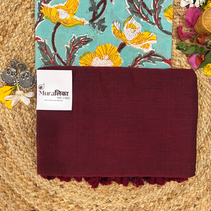 Muralika Light Maroon Handloom Saree