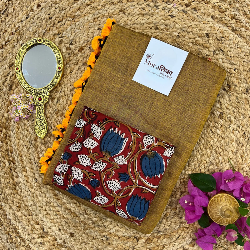 Muralika Mustard Handloom Saree - Muralika the label