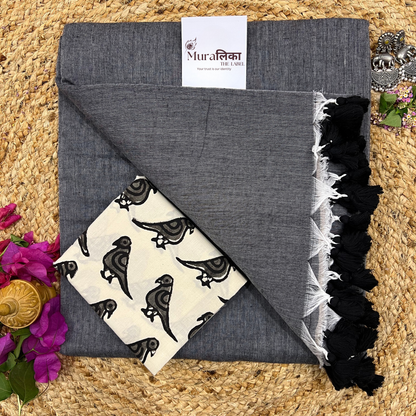 Muralika Grey Handloom Saree
