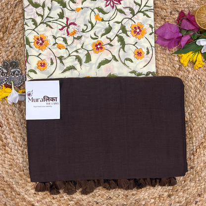 Muralika Coffee Brown Handloom Saree