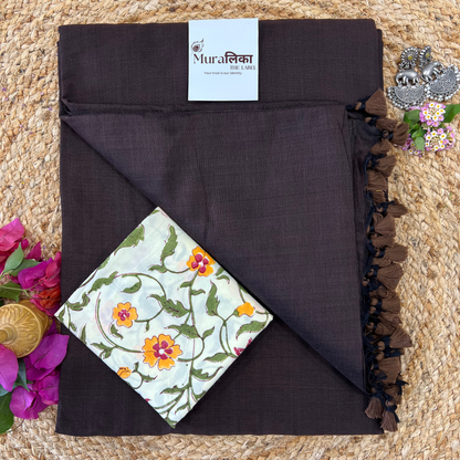 Muralika Coffee Brown Handloom Saree