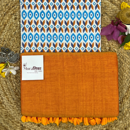 Muralika Orange Handloom Saree