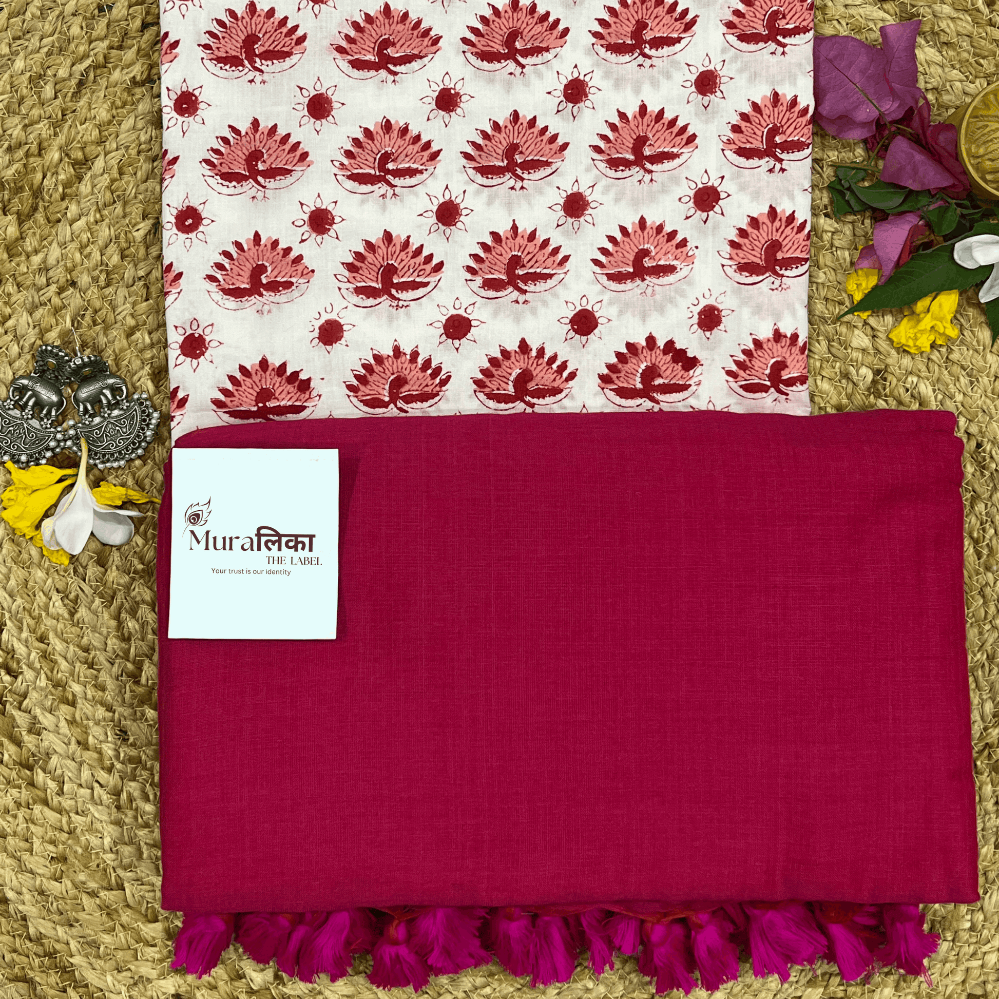 Muralika Queen Pink Handloom Saree
