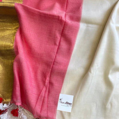 Aaradhya Mulmul Cotton Saree - Muralika the label