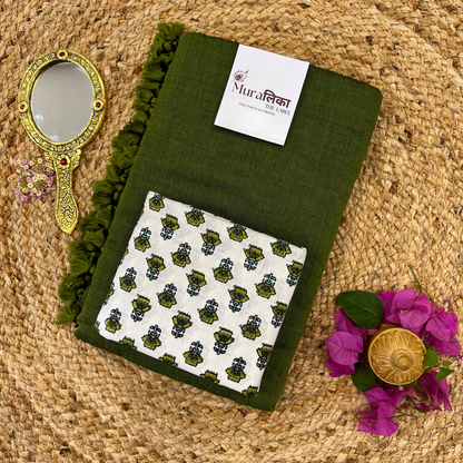 Muralika Mehendi Green Handloom Saree