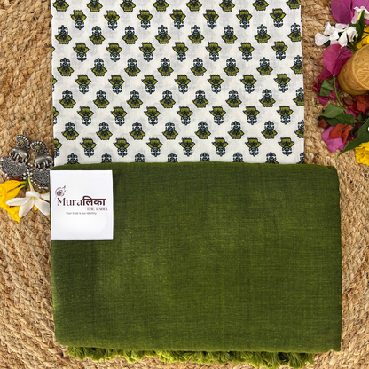 Muralika Mehendi Green Handloom Saree