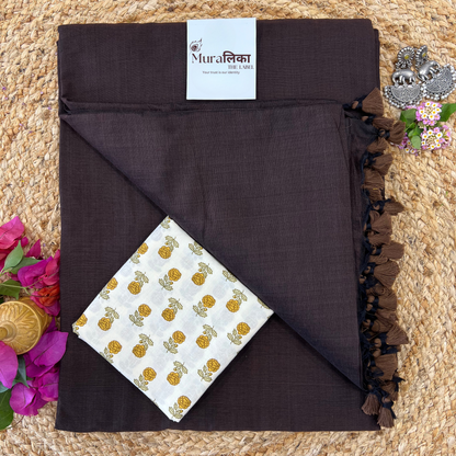 Muralika Coffee Brown Handloom Saree