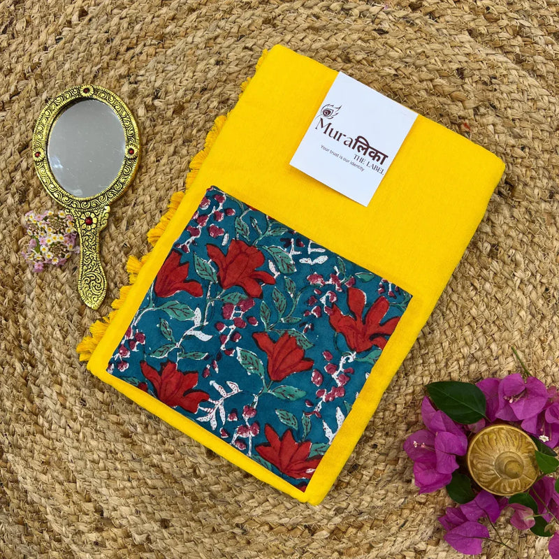 Muralika Yellow Handloom Saree - Muralika the label