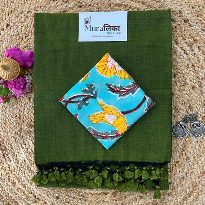 Muralika Mehendi Green Handloom Saree
