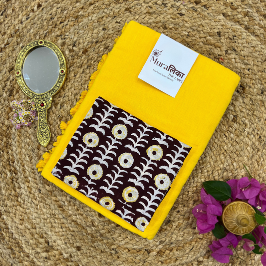 Muralika Yellow Handloom Saree
