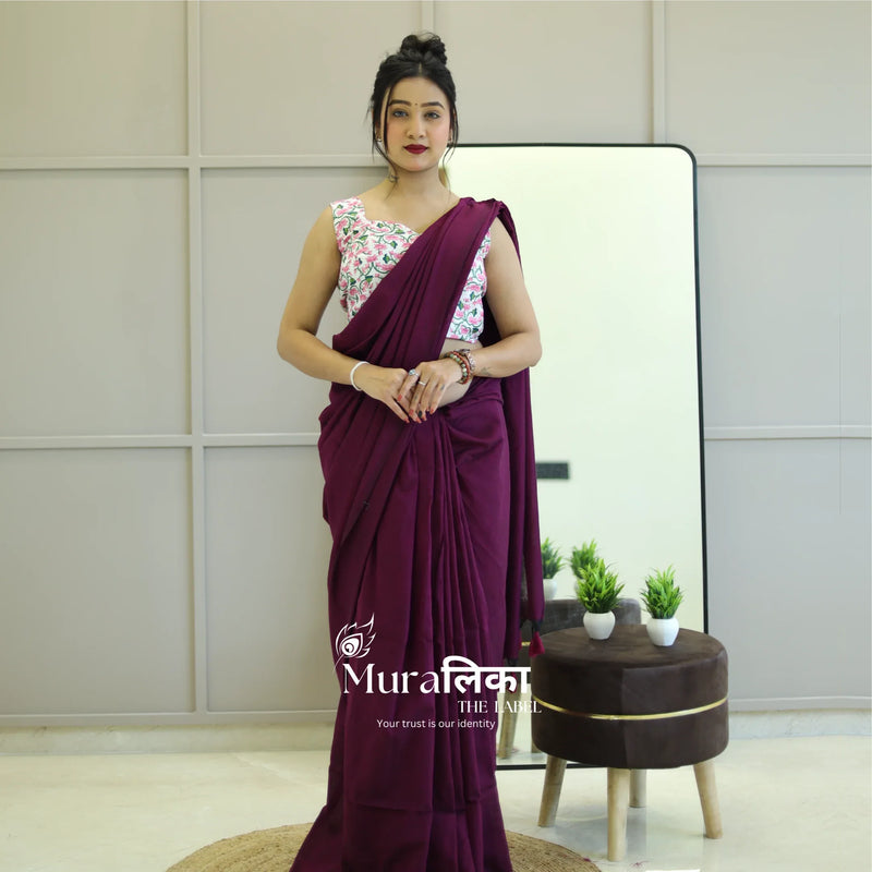 Muralika Magenta Handloom Saree - Muralika the label