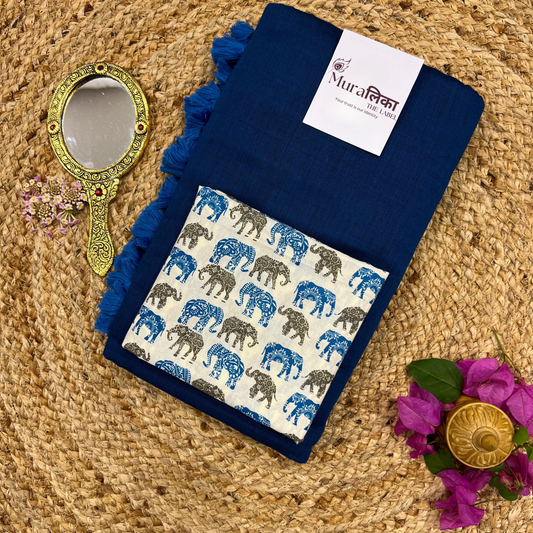 Muralika Indigo Handloom Saree