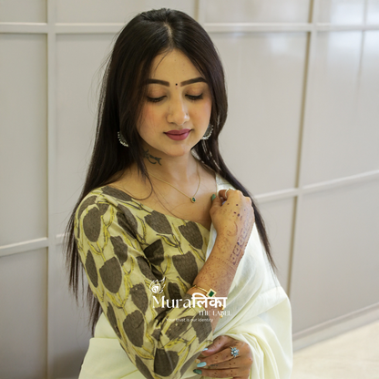 Muralika Off White Handloom Saree