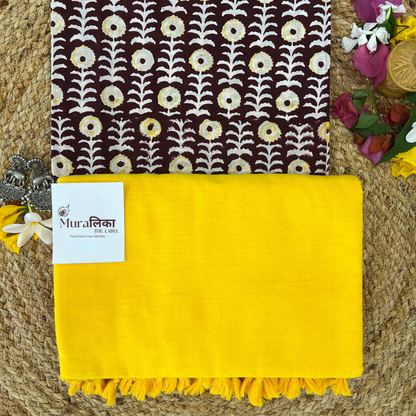 Muralika Yellow Handloom Saree
