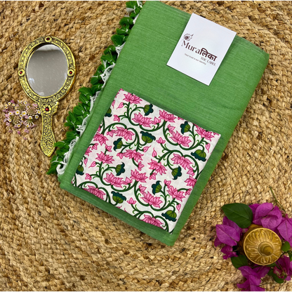 Muralika Light Green Handloom Saree