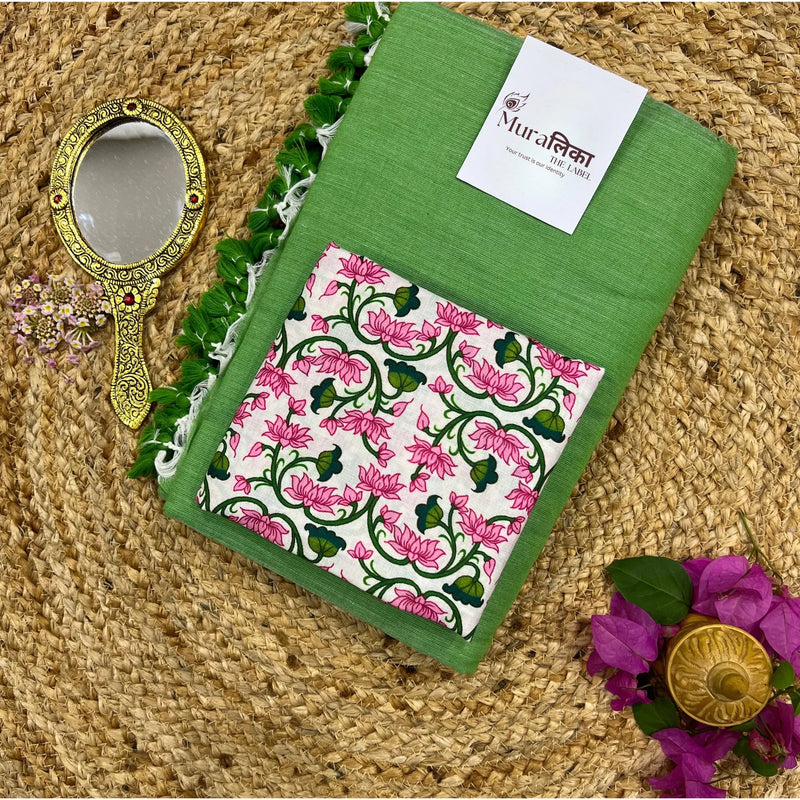 Muralika Light Green Handloom Saree - Muralika the label