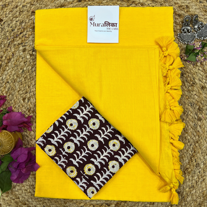 Muralika Yellow Handloom Saree