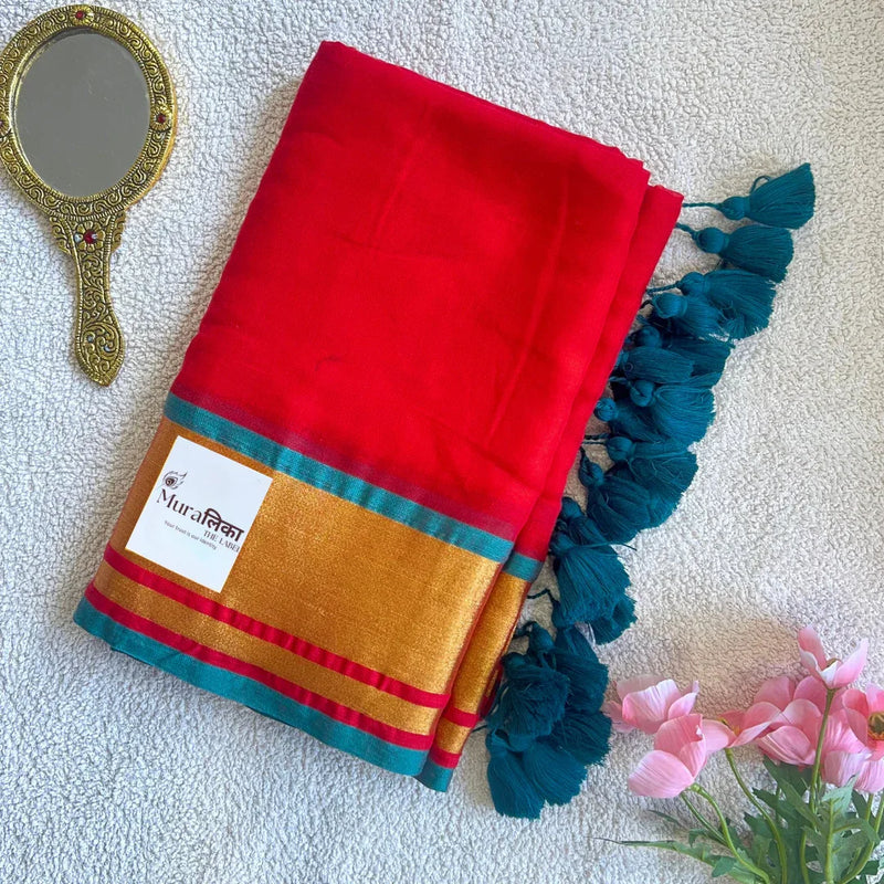 Suhaag Mulmul Cotton Saree - Muralika the label