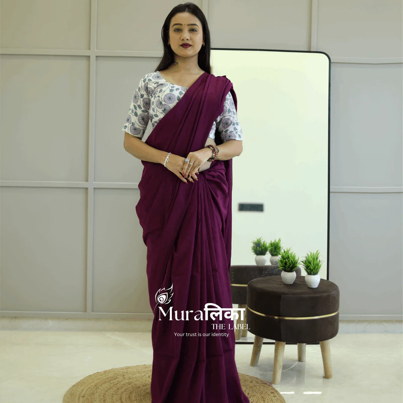 Muralika Magenta Handloom Saree