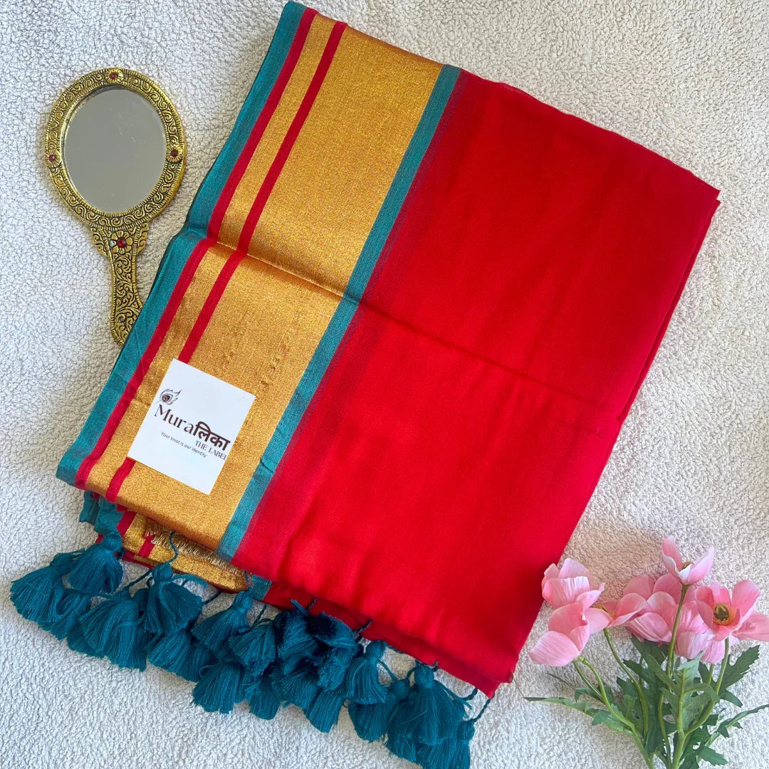 Suhaag Mulmul Cotton Saree - Muralika the label