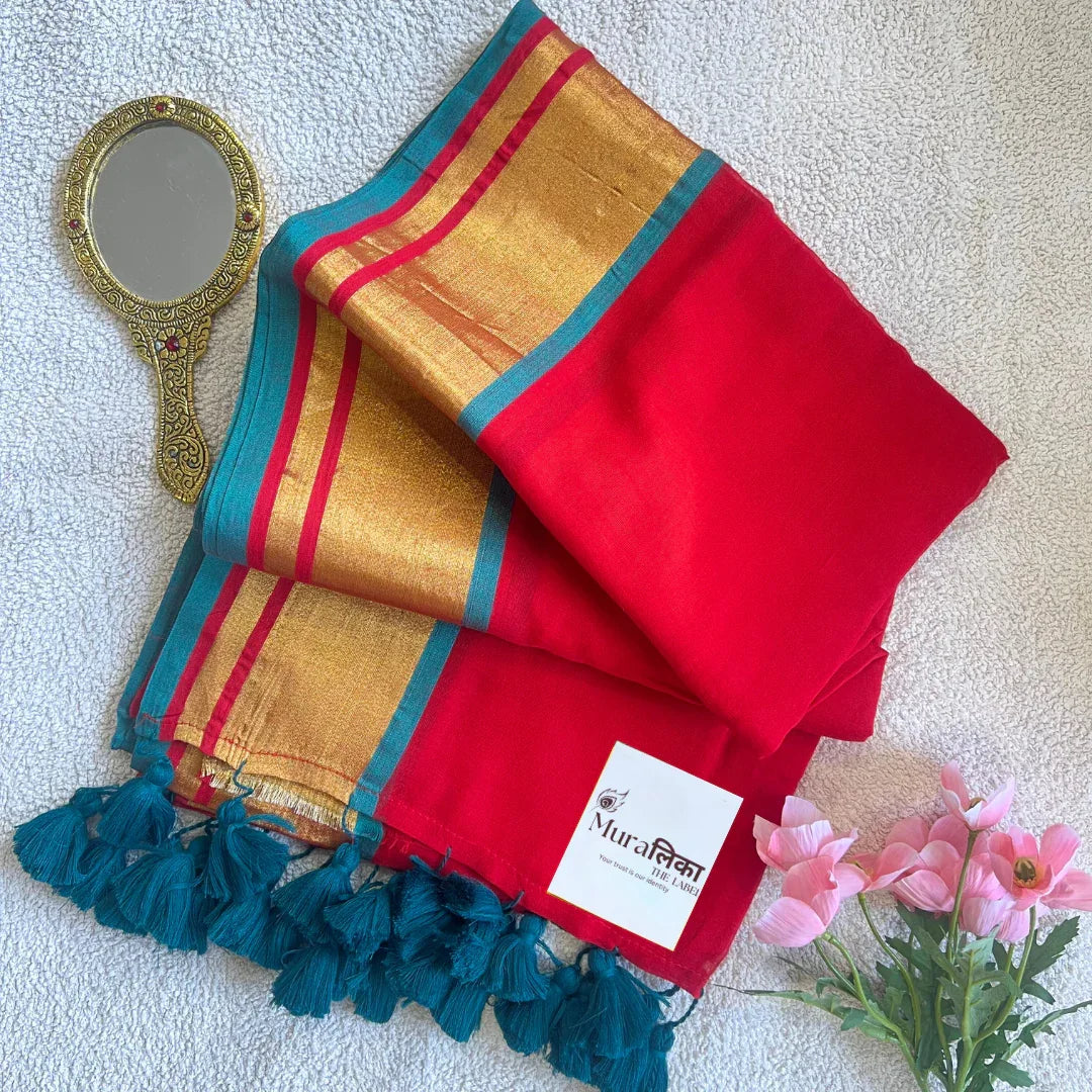 Suhaag Mulmul Cotton Saree - Muralika the label