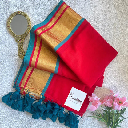 Suhaag Mulmul Cotton Saree - Muralika the label