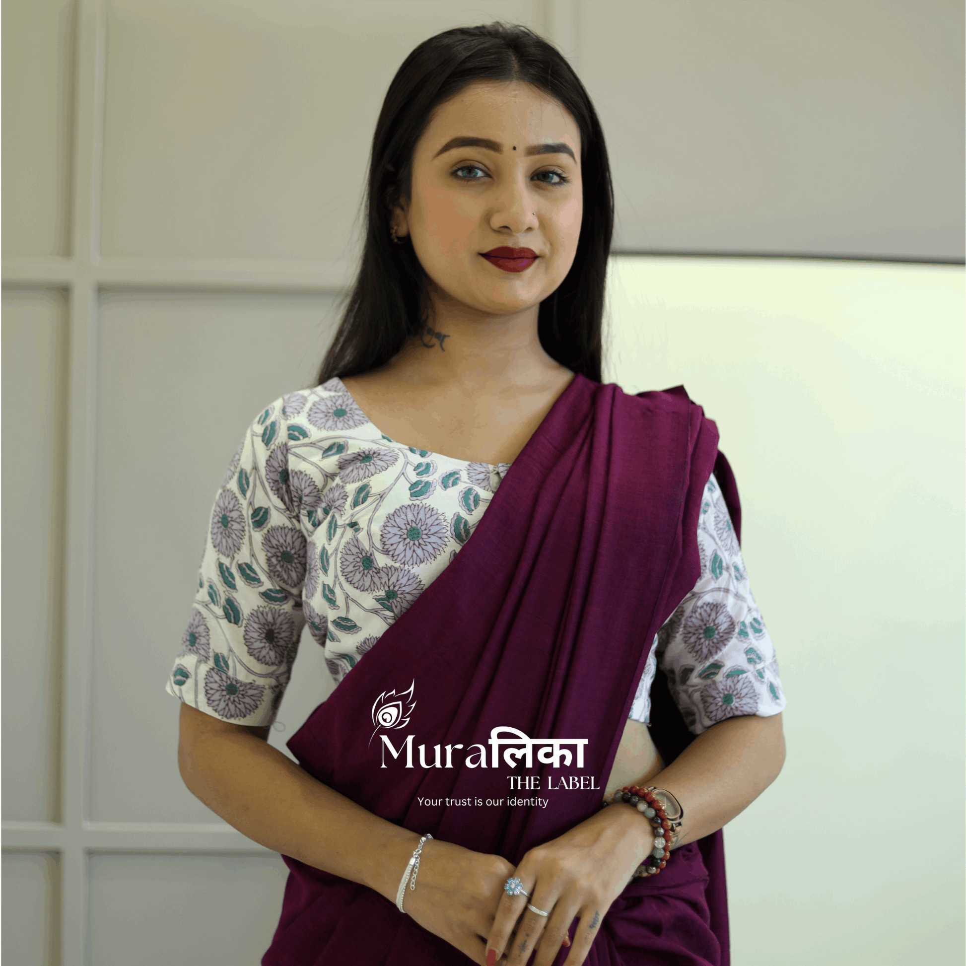 Muralika Magenta Handloom Saree