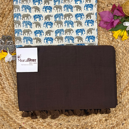 Muralika Coffee Brown Handloom Saree