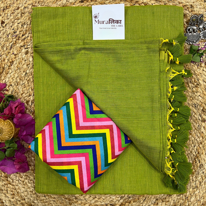 Muralika Light Mehendi Handloom Saree