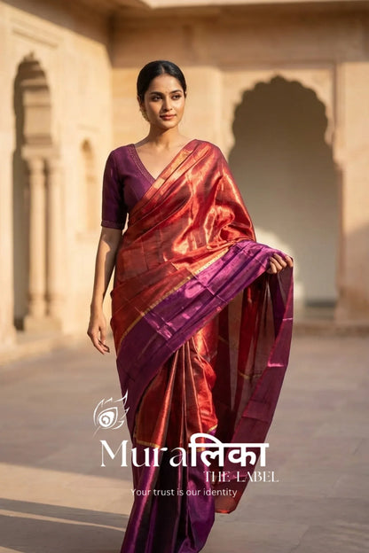 Muralika Pure Elegance Handloom Tissue Saree