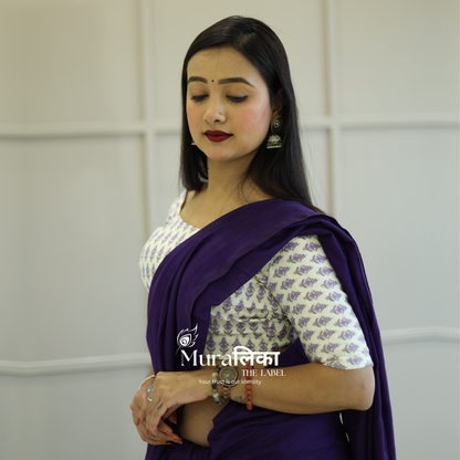 Muralika Purple Handloom Saree