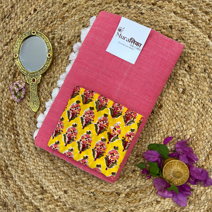 Muralika Peach Handloom Saree