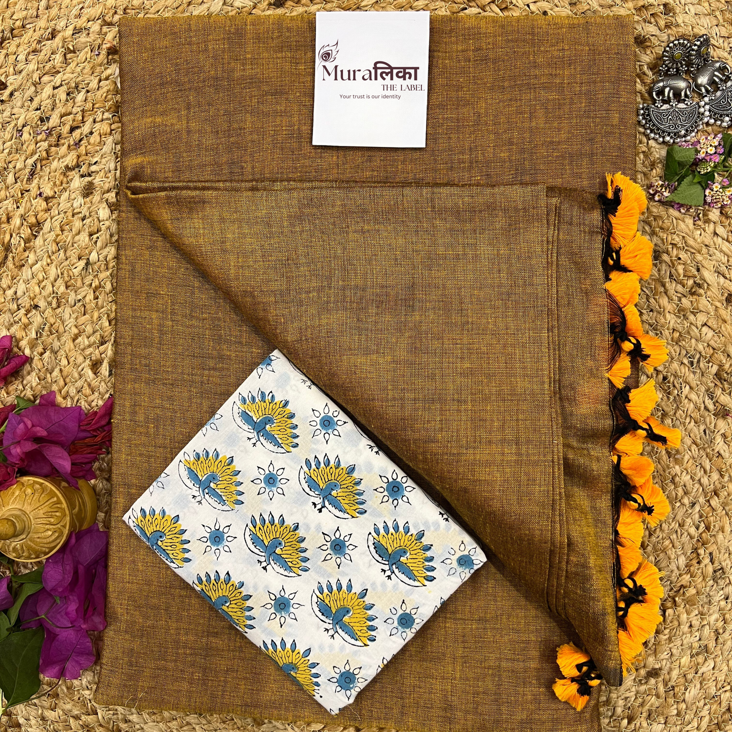 Muralika Mustard Handloom Saree