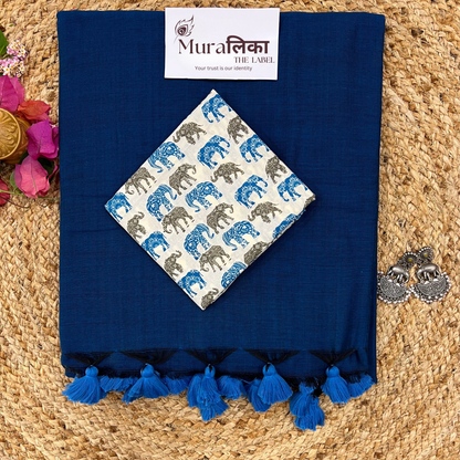 Muralika Indigo Handloom Saree