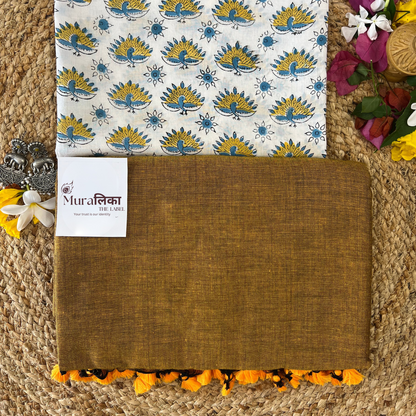 Muralika Mustard Handloom Saree