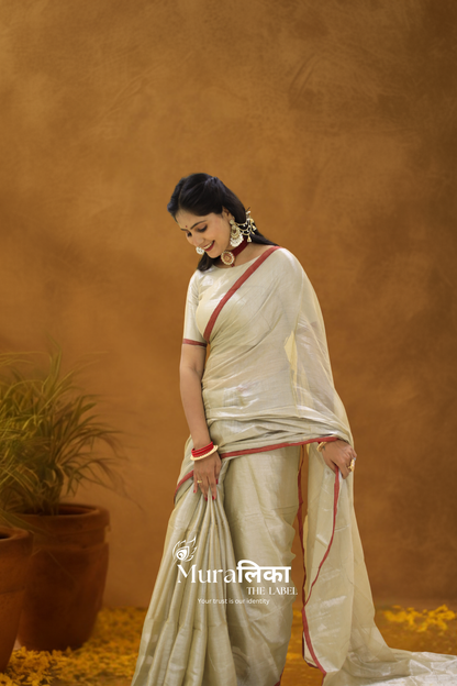 Muralika Pure Elegance Handloom Tissue Saree