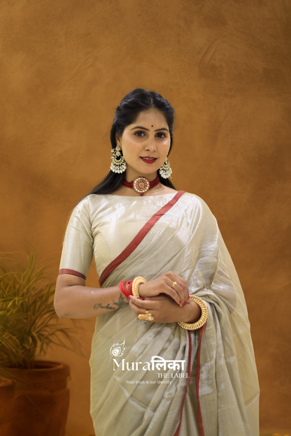 Muralika Pure Elegance Handloom Tissue Saree