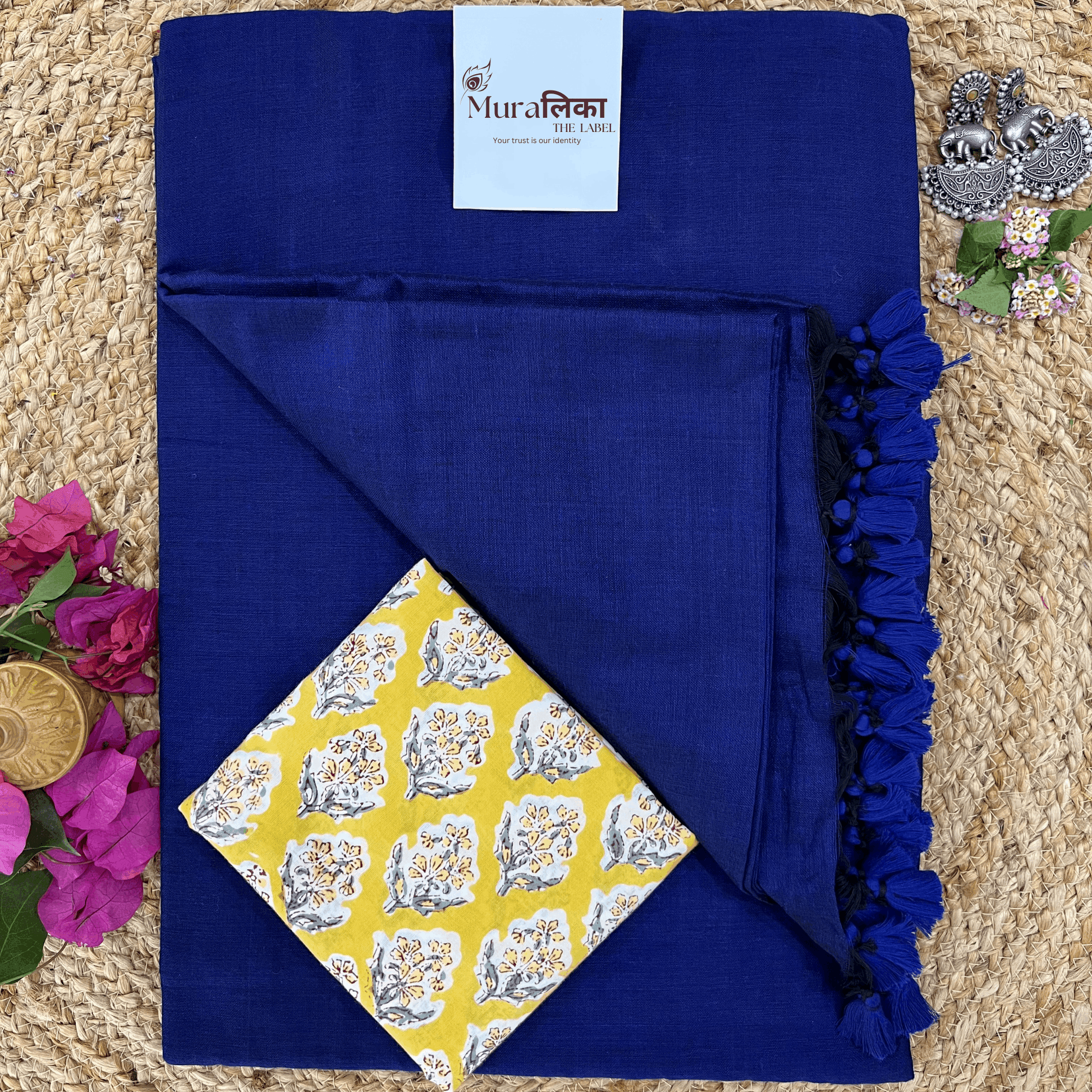 Muralika Royal Bule Handloom Saree
