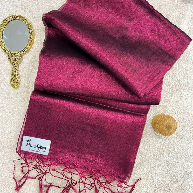 Muralika Pure Elegance Handloom Tissue Saree - Muralika the label