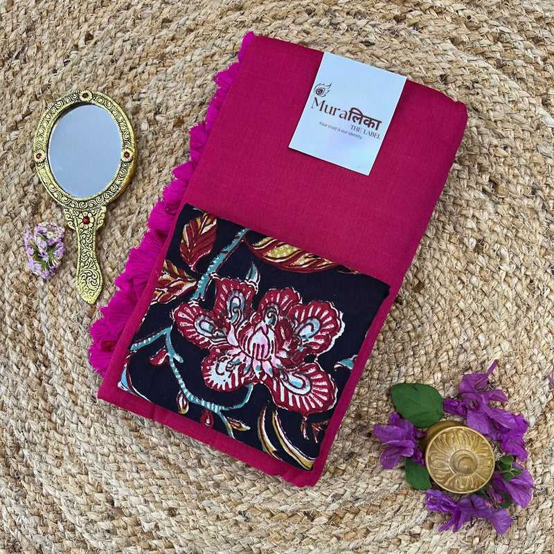 Muralika Queen Pink Handloom Saree - Muralika the label