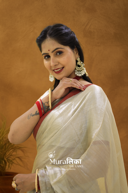 Muralika Pure Elegance Handloom Tissue Saree