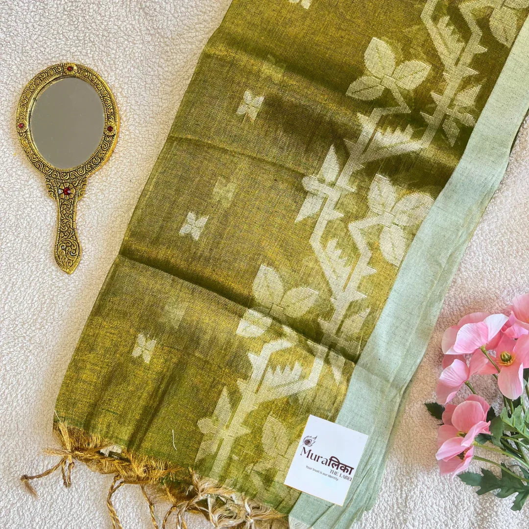 Muralika Pure Elegance Handloom Tissue Saree - Muralika the label