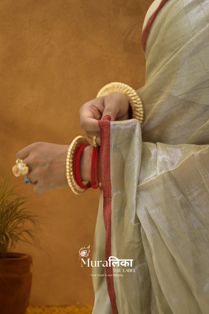 Muralika Pure Elegance Handloom Tissue Saree