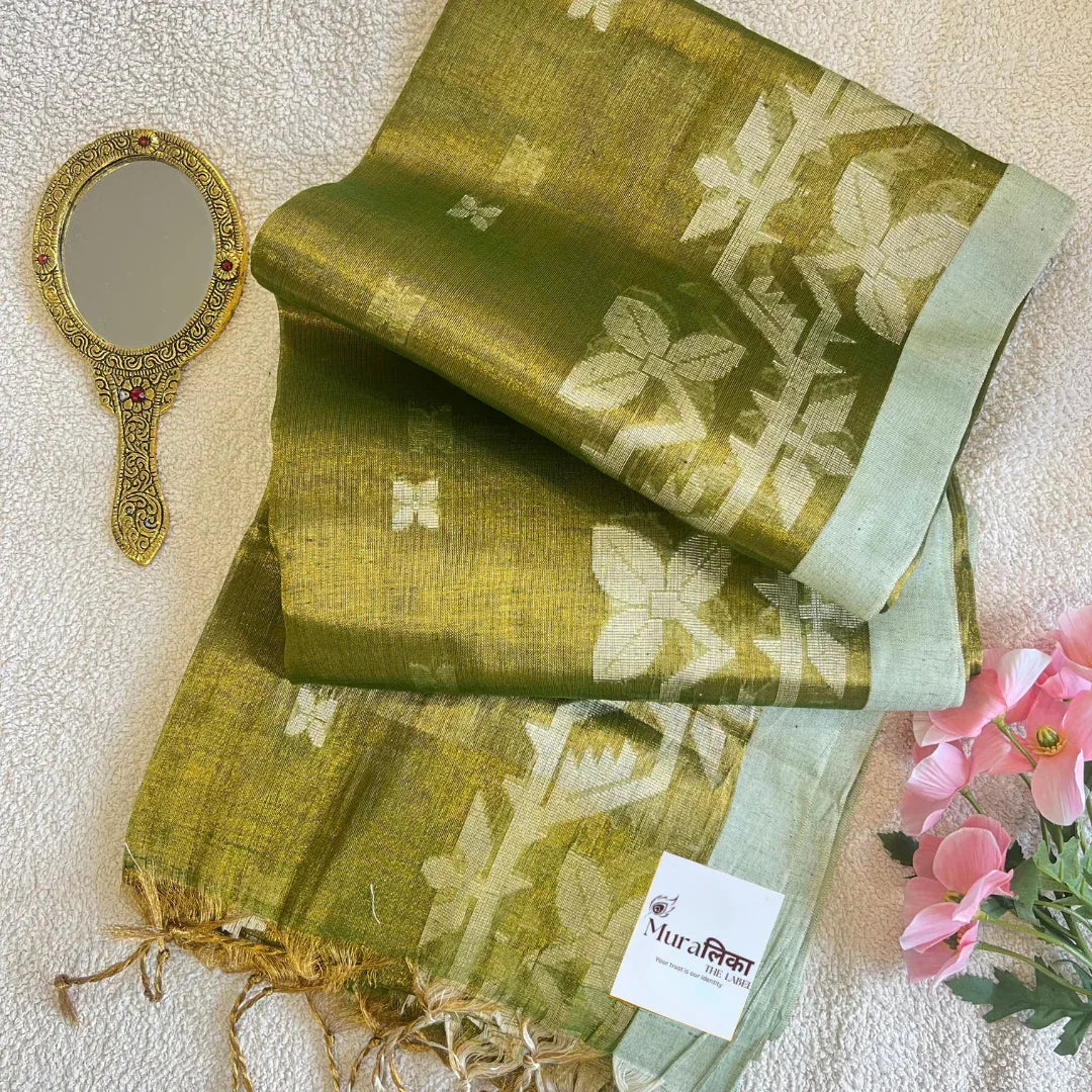 Muralika Pure Elegance Handloom Tissue Saree - Muralika the label