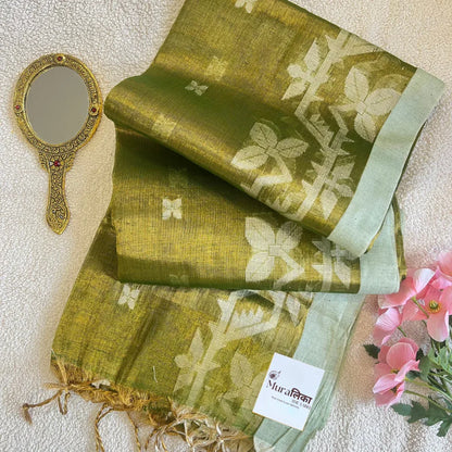 Muralika Pure Elegance Handloom Tissue Saree - Muralika the label