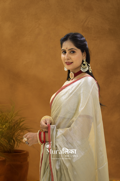 Muralika Pure Elegance Handloom Tissue Saree