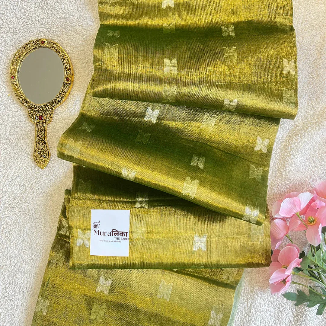 Muralika Pure Elegance Handloom Tissue Saree - Muralika the label