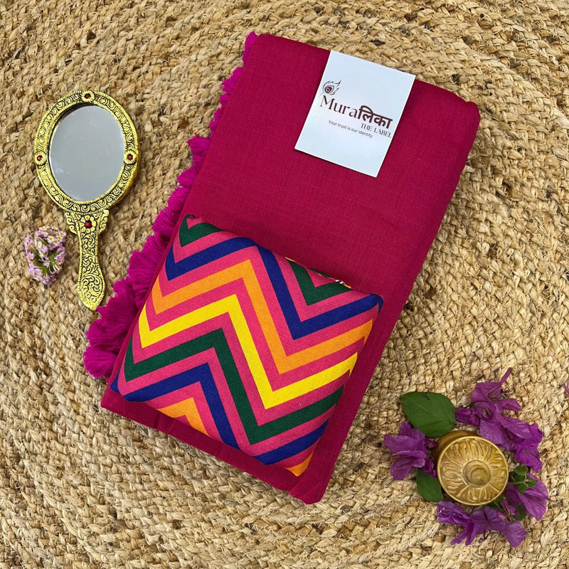 Muralika Queen Pink Handloom Saree - Muralika the label