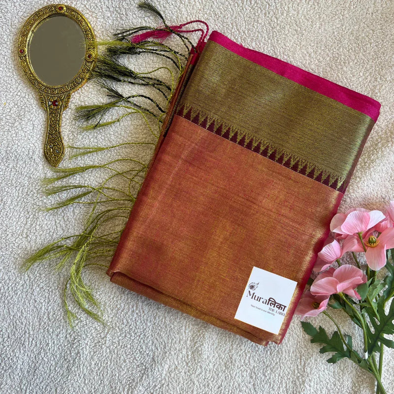 Muralika Pure Elegance Handloom Tissue Saree - Muralika the label